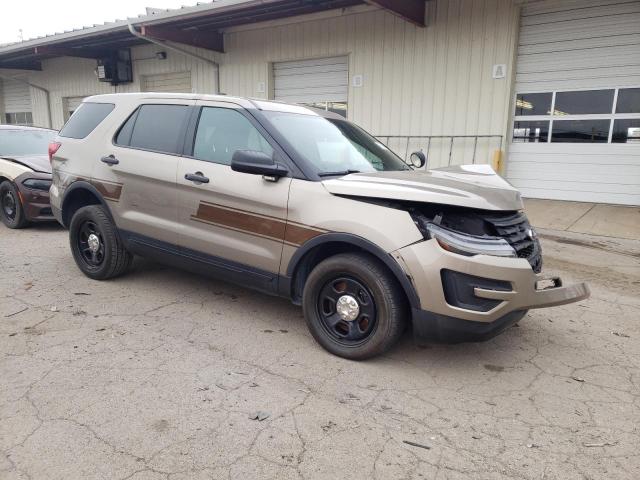 1FM5K8AR2HGD25890 - 2017 FORD EXPLORER POLICE INTERCEPTOR TAN photo 4