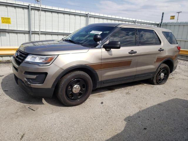 1FM5K8AR8HGD25893 - 2017 FORD EXPLORER POLICE INTERCEPTOR TAN photo 1