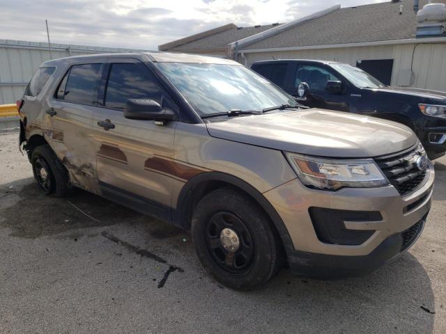 1FM5K8AR8HGD25893 - 2017 FORD EXPLORER POLICE INTERCEPTOR TAN photo 4