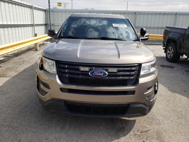 1FM5K8AR8HGD25893 - 2017 FORD EXPLORER POLICE INTERCEPTOR TAN photo 5