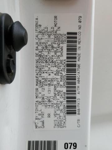 3TMJU4GNXBM114640 - 2011 TOYOTA TACOMA DOUBLE CAB PRERUNNER WHITE photo 12