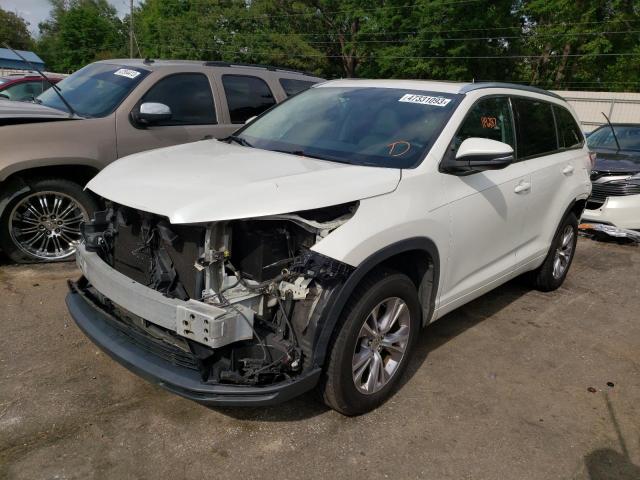 5TDKKRFH4FS044139 - 2015 TOYOTA HIGHLANDER XLE WHITE photo 1