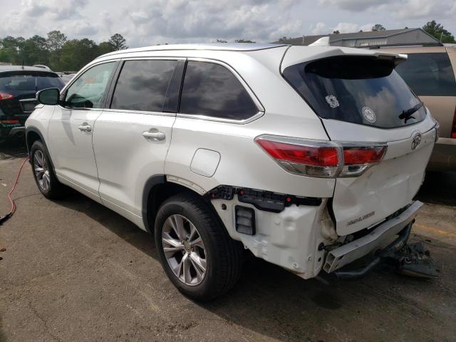5TDKKRFH4FS044139 - 2015 TOYOTA HIGHLANDER XLE WHITE photo 2