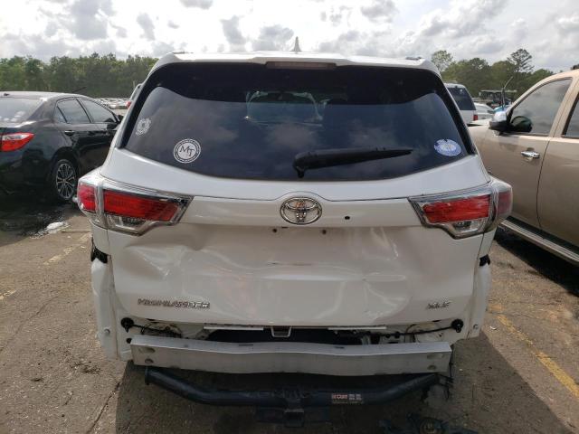 5TDKKRFH4FS044139 - 2015 TOYOTA HIGHLANDER XLE WHITE photo 6