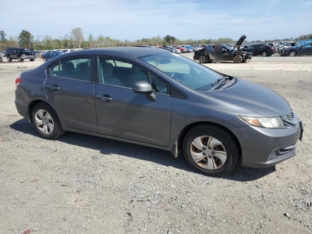 2HGFB2F53DH300718 - 2013 HONDA CIVIC LX GRAY photo 4