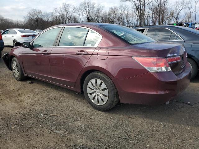 1HGCP2F32BA016141 - 2011 HONDA ACCORD LX MAROON photo 2