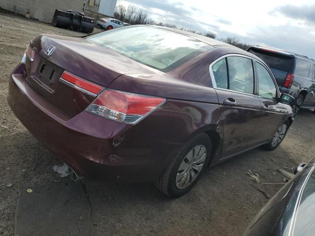 1HGCP2F32BA016141 - 2011 HONDA ACCORD LX MAROON photo 3