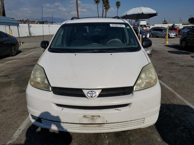 5TDZA23C55S293968 - 2005 TOYOTA SIENNA CE WHITE photo 5