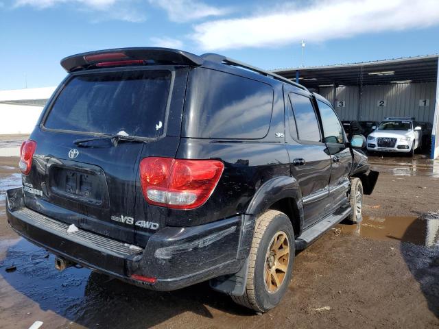 5TDBT44A86S261327 - 2006 TOYOTA SEQUOIA SR5 BLACK photo 3