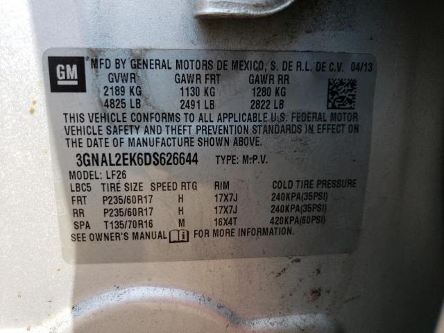 3GNAL2EK6DS626644 - 2013 CHEVROLET CAPTIVA LS 银色 照片 13
