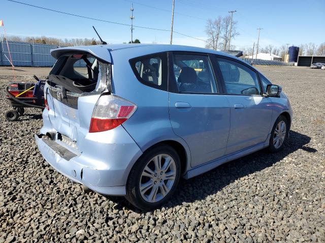 JHMGE8H46AC025649 - 2010 HONDA FIT SPORT BLUE photo 3