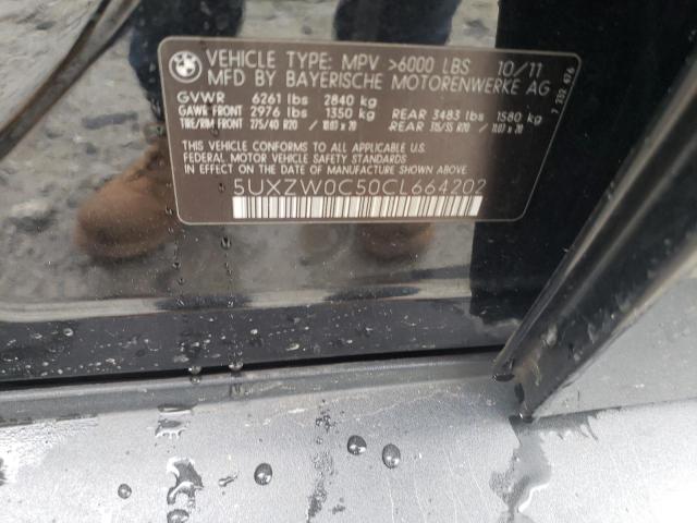 5UXZW0C50CL664202 - 2012 BMW X5 XDRIVE35D Noir photo 13