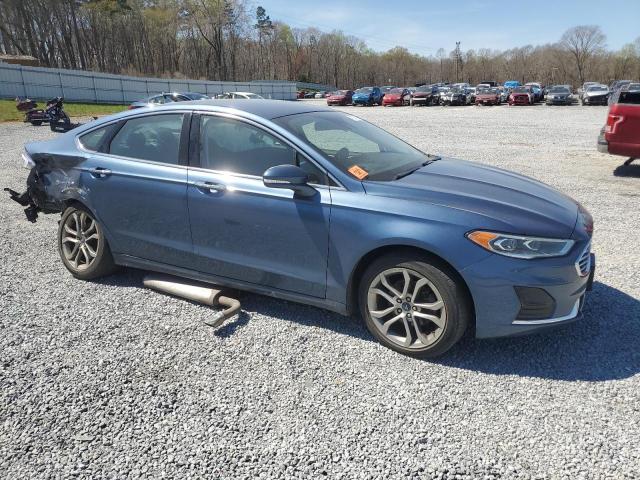 3FA6P0CD4KR143479 - 2019 FORD FUSION SEL BLUE photo 4