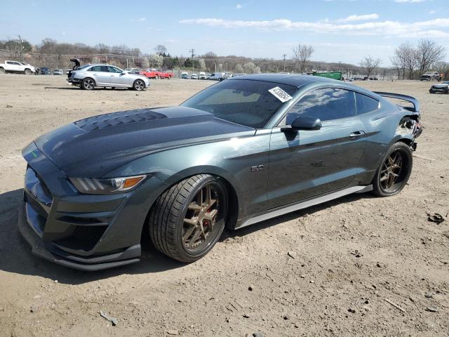 1FA6P8CF2F5412166 - 2015 FORD MUSTANG GT GREEN photo 1