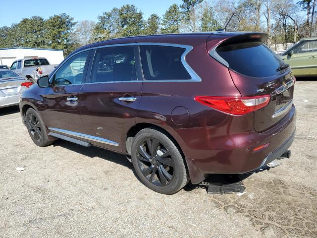 5N1AL0MM7DC304130 - 2013 INFINITI JX35 MAROON photo 2