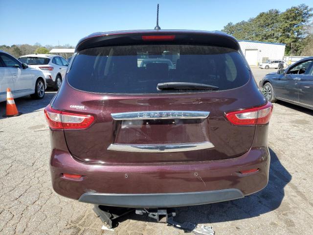 5N1AL0MM7DC304130 - 2013 INFINITI JX35 MAROON photo 6