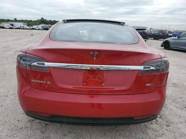 5YJSA1E29HF189461 - 2017 TESLA MODEL S RED photo 6