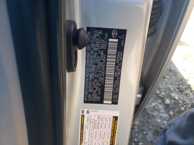 JTDBL40E699074549 - 2009 TOYOTA COROLLA BASE SILVER photo 12