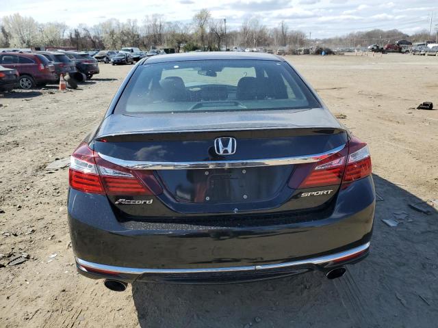 1HGCR2F65GA034595 - 2016 HONDA ACCORD SPORT BLACK photo 6