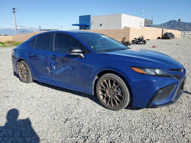 4T1G11AK1PU144592 - 2023 TOYOTA CAMRY SE NIGHT SHADE BLUE photo 4
