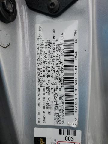 5TETX22N57Z362784 - 2007 TOYOTA TACOMA ACCESS CAB ვერცხლისფერი ფოტო 12