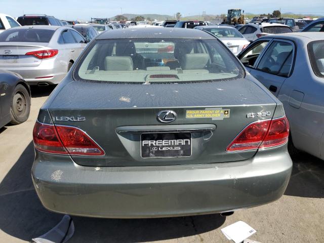 JTHBA30G465159392 - 2006 LEXUS ES 330 GREEN photo 6