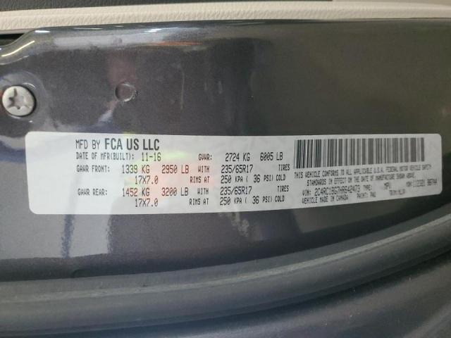 2C4RC1BG7HR642473 - 2017 CHRYSLER PACIFICA TOURING L CHARCOAL photo 14