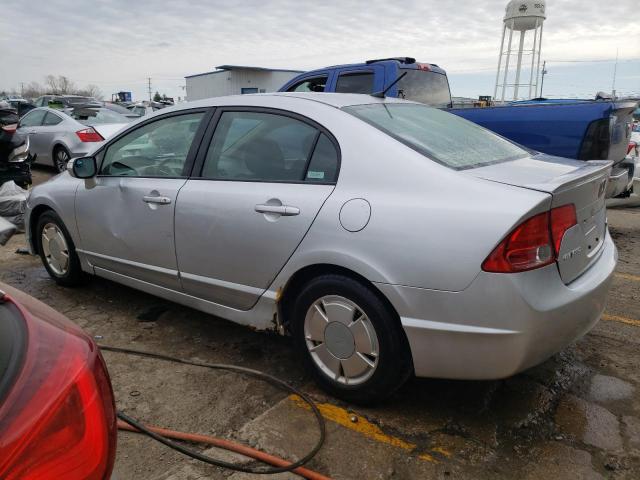 JHMFA36258S002679 - 2008 HONDA CIVIC HYBRID SILVER photo 2