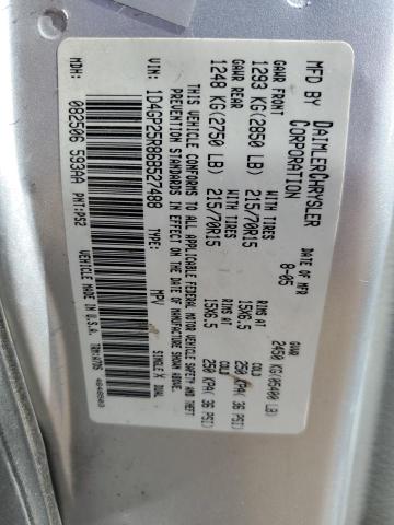 1D4GP25R86B527488 - 2006 DODGE CARAVAN SE SILVER photo 13