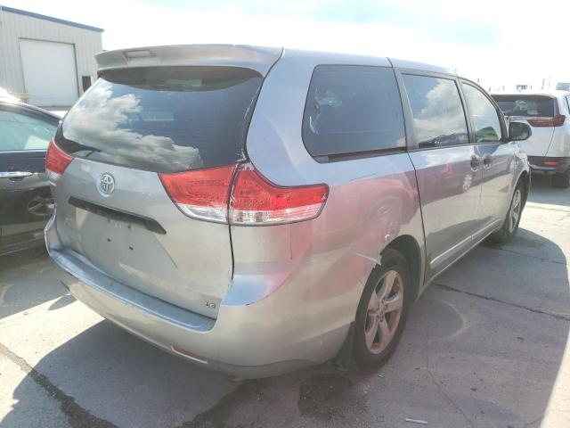 5TDKA3DCXBS008375 - 2011 TOYOTA SIENNA BASE SILVER photo 4