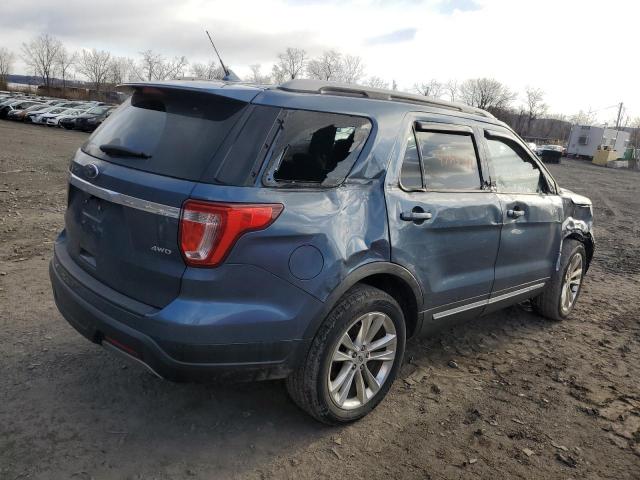 1FM5K8D86KGA02758 - 2019 FORD EXPLORER XLT BLUE photo 3