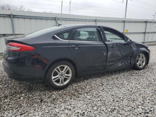 3FA6P0H73JR175423 - 2018 FORD FUSION SE BLACK photo 3