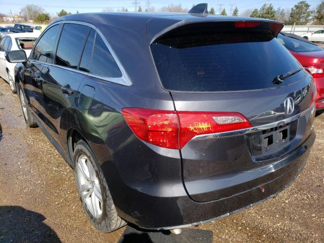 5J8TB4H5XFL014804 - 2015 ACURA RDX TECHNOLOGY GRAY photo 2