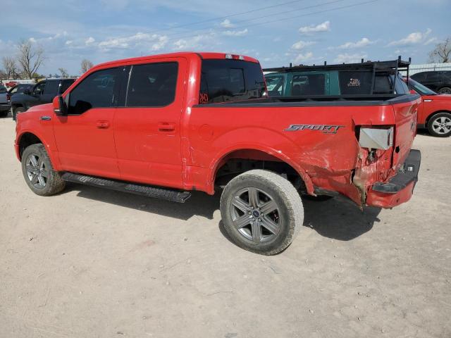 1FTEW1E52JKE19634 - 2018 FORD F150 SUPERCREW RED photo 2