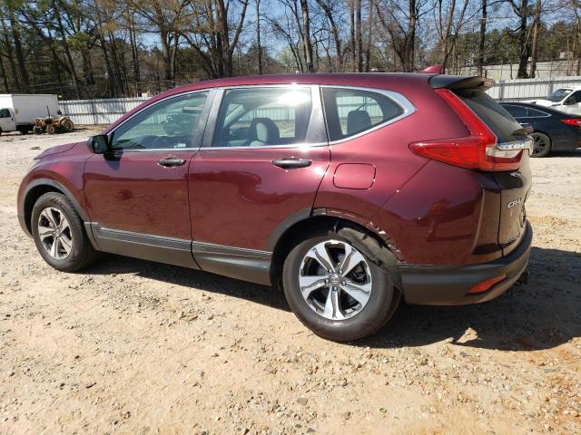 2HKRW5H34KH401350 - 2019 HONDA CR-V LX MAROON photo 2