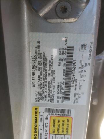 3LN6L2G94GR606974 - 2016 LINCOLN MKZ SILVER photo 13