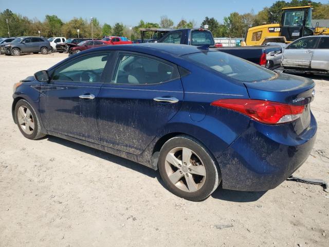 KMHDH4AE6DU790782 - 2013 HYUNDAI ELANTRA GLS BLUE photo 2