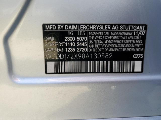 WDDDJ72X98A130582 - 2008 MERCEDES-BENZ CLS 550 SILVER photo 13