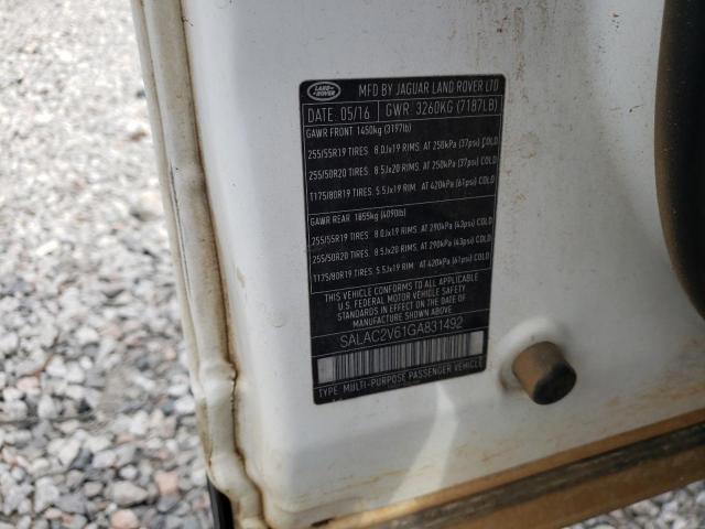 SALAC2V61GA831492 - 2016 LAND ROVER LR4 თეთრი ფოტო 12