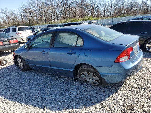 1HGFA15599L004546 - 2009 HONDA CIVIC LX BLUE photo 2