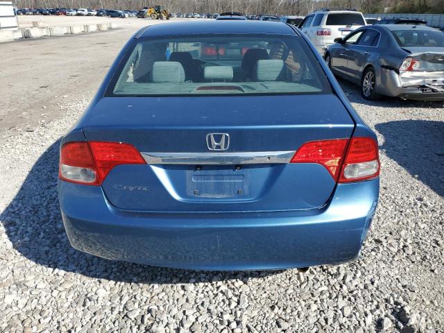 1HGFA15599L004546 - 2009 HONDA CIVIC LX BLUE photo 6