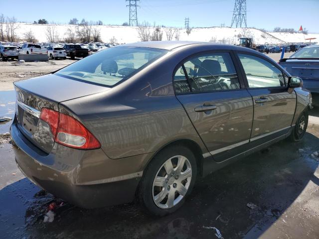 19XFA16539E033806 - 2009 HONDA CIVIC LX BROWN photo 3