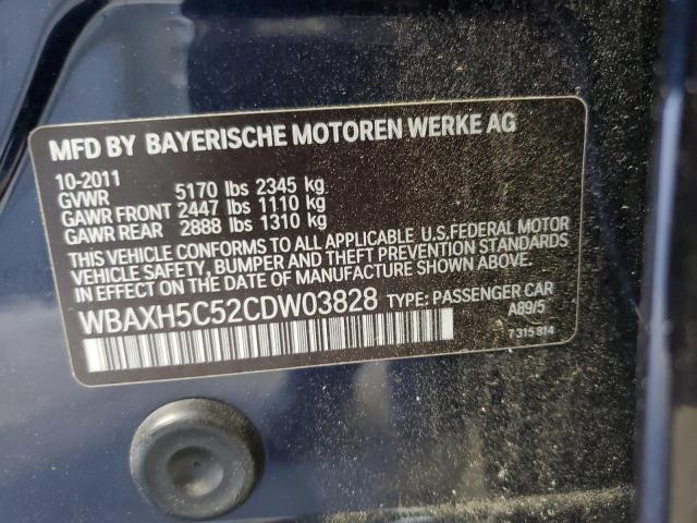 WBAXH5C52CDW03828 - 2012 BMW 528 XI BLUE photo 12