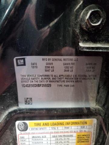 1G4GE5ED8BF266029 - 2011 BUICK LACROSSE CXS 黑色 照片 12