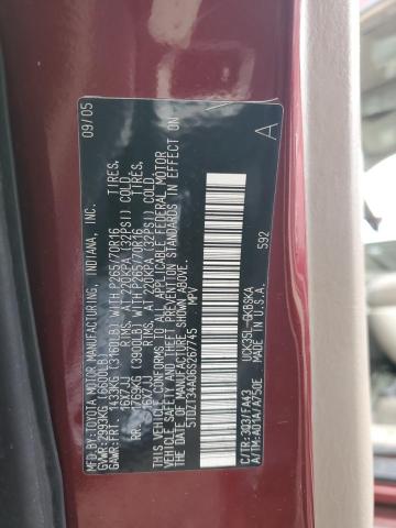 5TDZT34A06S267745 - 2006 TOYOTA SEQUOIA SR5 BURGUNDY photo 13