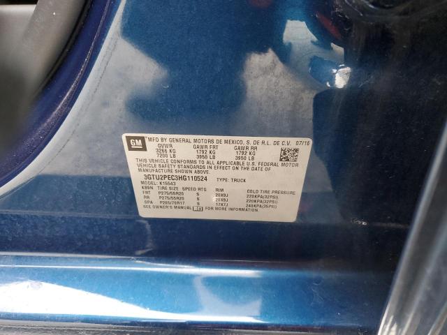 3GTU2PEC3HG110524 - 2017 GMC SIERRA K1500 DENALI BLUE photo 12