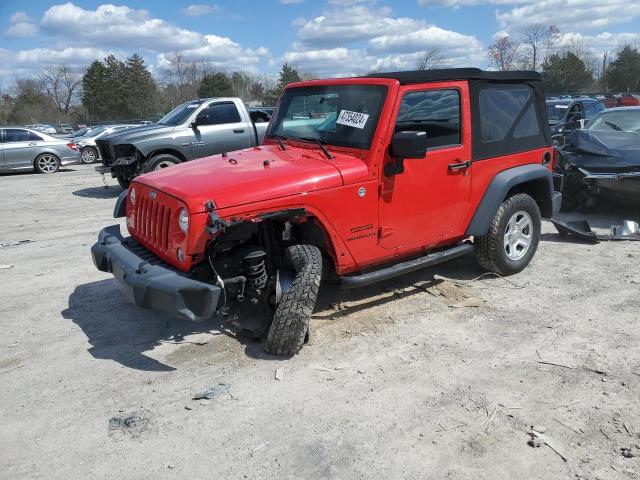 1C4AJWAG5FL635352 - 2015 JEEP WRANGLER SPORT RED photo 1