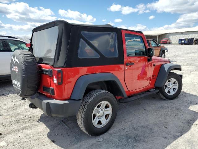 1C4AJWAG5FL635352 - 2015 JEEP WRANGLER SPORT RED photo 3