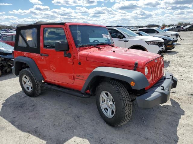 1C4AJWAG5FL635352 - 2015 JEEP WRANGLER SPORT RED photo 4