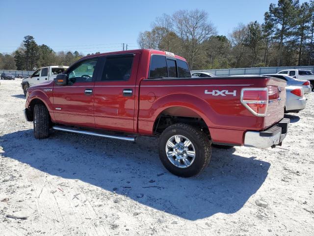 1FTFW1ET0CFC93272 - 2012 FORD F150 SUPERCREW RED photo 2